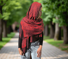 Naložite sliko v pregledovalnik galerije, sal sali šal šali pasmina pašmina ženski šali modni šali zenski sal bombaž viskoza šali lepota mehko jesenski šal zimski šal prehodni šal poletni šali rdeča vzorci