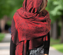 Naložite sliko v pregledovalnik galerije, sal sali šal šali pasmina pašmina ženski šali modni šali zenski sal bombaž viskoza šali lepota mehko jesenski šal zimski šal prehodni šal poletni šali rdeča vzorci