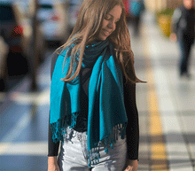 Naložite sliko v pregledovalnik galerije, sal sali šal šali pasmina pašmina ženski šali modni šali zenski sal bombaž viskoza šali lepota mehko jesenski šal zimski šal prehodni šal poletni šali vzorci turkiz