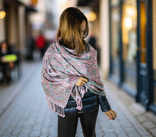 Naložite sliko v pregledovalnik galerije, sal sali šal šali pasmina pašmina ženski šali modni šali zenski sal bombaž viskoza šali lepota mehko jesenski šal zimski šal prehodni šal poletni šali roza naravni materiali good vibes