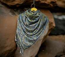 Naložite sliko v pregledovalnik galerije, sal sali šal craz šali pasmina pašmina ženski šali modni šali zenski sal bombaž viskoza šali lepota mehko jesenski šal zimski šal prehodni šal poletni šali črna modra naravni materiali good vibes