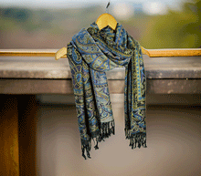 Naložite sliko v pregledovalnik galerije, sal sali šal craz šali pasmina pašmina ženski šali modni šali zenski sal bombaž viskoza šali lepota mehko jesenski šal zimski šal prehodni šal poletni šali črna modra naravni materiali good vibes