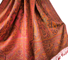 Naložite sliko v pregledovalnik galerije, sal sali šal crazy šali pasmina pašmina ženski šali modni šali zenski sal bombaž viskoza šali lepota mehko jesenski šal zimski šal prehodni šal poletni šali rdeča oranžna naravni materiali good vibes