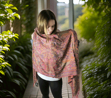 Naložite sliko v pregledovalnik galerije, sal sali šal crazy šali pasmina pašmina ženski šali modni šali zenski sal bombaž viskoza šali lepota mehko jesenski šal zimski šal prehodni šal poletni šali rdeča oranžna naravni materiali good vibes