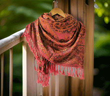 Naložite sliko v pregledovalnik galerije, sal sali šal crazy šali pasmina pašmina ženski šali modni šali zenski sal bombaž viskoza šali lepota mehko jesenski šal zimski šal prehodni šal poletni šali rdeča oranžna naravni materiali good vibes