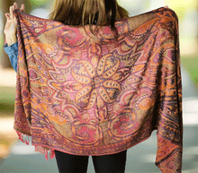 Naložite sliko v pregledovalnik galerije, sal sali šal crazy šali pasmina pašmina ženski šali modni šali zenski sal bombaž viskoza šali lepota mehko jesenski šal zimski šal prehodni šal poletni šali rdeča oranžna naravni materiali good vibes