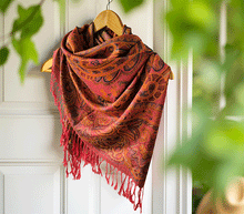 Naložite sliko v pregledovalnik galerije, sal sali šal crazy šali pasmina pašmina ženski šali modni šali zenski sal bombaž viskoza šali lepota mehko jesenski šal zimski šal prehodni šal poletni šali rdeča oranžna naravni materiali good vibes