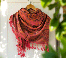 Naložite sliko v pregledovalnik galerije, sal sali šal crazy šali pasmina pašmina ženski šali modni šali zenski sal bombaž viskoza šali lepota mehko jesenski šal zimski šal prehodni šal poletni šali rdeča oranžna naravni materiali good vibes