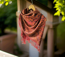Naložite sliko v pregledovalnik galerije, sal sali šal crazy šali pasmina pašmina ženski šali modni šali zenski sal bombaž viskoza šali lepota mehko jesenski šal zimski šal prehodni šal poletni šali rdeča oranžna naravni materiali good vibes