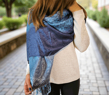 Naložite sliko v pregledovalnik galerije, sal sali šal šali pasmina pašmina ženski šali modni šali zenski sal bombaž viskoza šali lepota mehko jesenski šal zimski šal prehodni šal poletni šali moder modra