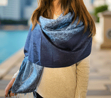 Naložite sliko v pregledovalnik galerije, sal sali šal šali pasmina pašmina ženski šali modni šali zenski sal bombaž viskoza šali lepota mehko jesenski šal zimski šal prehodni šal poletni šali moder modra