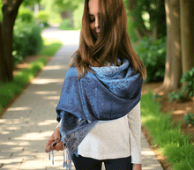 Naložite sliko v pregledovalnik galerije, sal sali šal šali pasmina pašmina ženski šali modni šali zenski sal bombaž viskoza šali lepota mehko jesenski šal zimski šal prehodni šal poletni šali moder modra