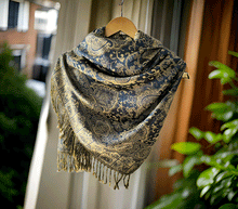 Naložite sliko v pregledovalnik galerije, sal sali šal šali pasmina pašmina ženski šali modni šali zenski sal bombaž viskoza šali lepota mehko jesenski šal zimski šal prehodni šal poletni šali modra bež naravni materiali