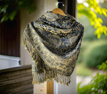 Naložite sliko v pregledovalnik galerije, sal sali šal šali pasmina pašmina ženski šali modni šali zenski sal bombaž viskoza šali lepota mehko jesenski šal zimski šal prehodni šal poletni šali modra bež naravni materiali