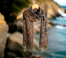 Naložite sliko v pregledovalnik galerije, sal sali šal šali pasmina pašmina ženski šali modni šali zenski sal bombaž viskoza šali lepota mehko jesenski šal zimski šal prehodni šal poletni šali oranžna modra naravni materiali