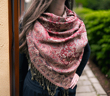 Naložite sliko v pregledovalnik galerije, sal sali šal šali pasmina pašmina ženski šali modni šali zenski sal bombaž viskoza šali lepota mehko jesenski šal zimski šal prehodni šal poletni šali rdeče bež naravni materiali