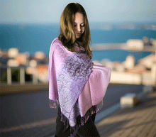 Naložite sliko v pregledovalnik galerije, sal sali šal šali pasmina pašmina ženski šali modni šali zenski sal bombaž viskoza šali lepota mehko jesenski šal zimski šal prehodni šal poletni šali vijola roza