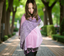 Naložite sliko v pregledovalnik galerije, sal sali šal šali pasmina pašmina ženski šali modni šali zenski sal bombaž viskoza šali lepota mehko jesenski šal zimski šal prehodni šal poletni šali vijola roza