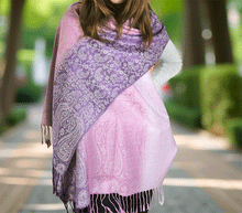 Naložite sliko v pregledovalnik galerije, sal sali šal šali pasmina pašmina ženski šali modni šali zenski sal bombaž viskoza šali lepota mehko jesenski šal zimski šal prehodni šal poletni šali vijola roza