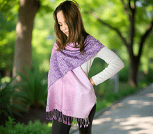 Naložite sliko v pregledovalnik galerije, sal sali šal šali pasmina pašmina ženski šali modni šali zenski sal bombaž viskoza šali lepota mehko jesenski šal zimski šal prehodni šal poletni šali vijola roza