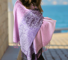 Naložite sliko v pregledovalnik galerije, sal sali šal šali pasmina pašmina ženski šali modni šali zenski sal bombaž viskoza šali lepota mehko jesenski šal zimski šal prehodni šal poletni šali vijola roza