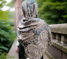 Naložite sliko v pregledovalnik galerije, sal sali šal šali pasmina pašmina ženski šali modni šali zenski sal bombaž viskoza šali lepota mehko jesenski šal zimski šal prehodni šal poletni šali zelena rjava turkiz naravni materiali