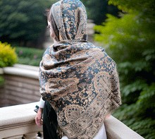 Naložite sliko v pregledovalnik galerije, sal sali šal šali pasmina pašmina ženski šali modni šali zenski sal bombaž viskoza šali lepota mehko jesenski šal zimski šal prehodni šal poletni šali zelena rjava turkiz naravni materiali