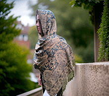 Naložite sliko v pregledovalnik galerije, sal sali šal šali pasmina pašmina ženski šali modni šali zenski sal bombaž viskoza šali lepota mehko jesenski šal zimski šal prehodni šal poletni šali zelena rjava turkiz naravni materiali