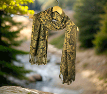 Naložite sliko v pregledovalnik galerije, sal sali šal šali pasmina pašmina ženski šali modni šali zenski sal bombaž viskoza šali lepota mehko jesenski šal zimski šal prehodni šal poletni šali zelena rjava turkiz naravni materiali