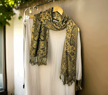 Naložite sliko v pregledovalnik galerije, sal sali šal šali pasmina pašmina ženski šali modni šali zenski sal bombaž viskoza šali lepota mehko jesenski šal zimski šal prehodni šal poletni šali zelena rjava turkiz naravni materiali