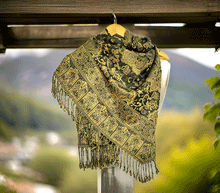 Naložite sliko v pregledovalnik galerije, sal sali šal šali pasmina pašmina ženski šali modni šali zenski sal bombaž viskoza šali lepota mehko jesenski šal zimski šal prehodni šal poletni šali zelena rjava turkiz naravni materiali