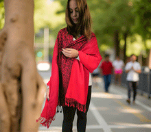 Naložite sliko v pregledovalnik galerije, sal sali šal šali pasmina pašmina ženski šali modni šali zenski sal bombaž viskoza šali lepota mehko jesenski šal zimski šal prehodni šal poletni šali rdeča