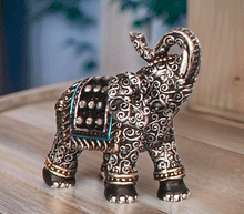 Naložite sliko v pregledovalnik galerije, slon slonček sloncek kip slon sreča sreca rilec navzgor blagostanje slon figura slon