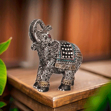 Naložite sliko v pregledovalnik galerije, slon slonček sloncek kip slon sreča sreca rilec navzgor blagostanje slon figura slon