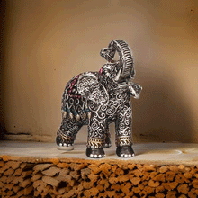 Naložite sliko v pregledovalnik galerije, slon slonček sloncek kip slon sreča sreca rilec navzgor blagostanje slon figura slon