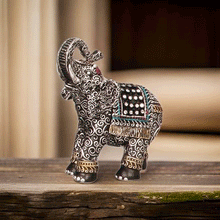 Naložite sliko v pregledovalnik galerije, slon slonček sloncek kip slon sreča sreca rilec navzgor blagostanje slon figura slon