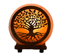 Naložite sliko v pregledovalnik galerije, himalajska solna lučka solna svetilka himalajske solne lucke luč sobna svetilka iz soli negativni ioni zdravje drevo življenja tree of life svetila pakistan