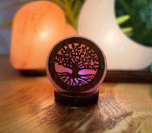 Naložite sliko v pregledovalnik galerije, himalajska solna lučka solna svetilka himalajske solne lucke luč sobna svetilka iz soli negativni ioni zdravje drevo življenja tree of life svetila pakistan