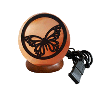 Naložite sliko v pregledovalnik galerije, himalajska solna lučka solna svetilka himalajske solne lucke luč sobna svetilka iz soli negativni ioni zdravje svetila pakistan metulj himalajska solna luc luc iz soli