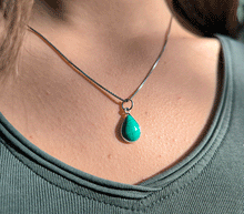 Naložite sliko v pregledovalnik galerije, srebrni obesek 925 malahit nakit kristal srebro 925 malahit zenski nakit modni nakit kristali obesek kristali poldragi kamni talisman