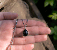 Naložite sliko v pregledovalnik galerije, srebrni obesek 925 oniks nakit kristal srebro 925 oniks zenski nakit modni nakit kristali obesek kristali poldragi kamni talisman