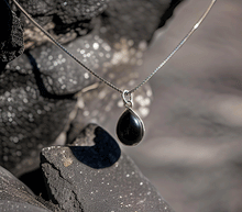 Naložite sliko v pregledovalnik galerije, srebrni obesek 925 oniks nakit kristal srebro 925 oniks zenski nakit modni nakit kristali obesek kristali poldragi kamni talisman