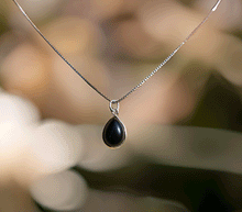 Naložite sliko v pregledovalnik galerije, srebrni obesek 925 oniks nakit kristal srebro 925 oniks zenski nakit modni nakit kristali obesek kristali poldragi kamni talisman