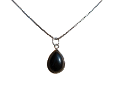 Naložite sliko v pregledovalnik galerije, srebrni obesek 925 oniks nakit kristal srebro 925 oniks zenski nakit modni nakit kristali obesek kristali poldragi kamni talisman