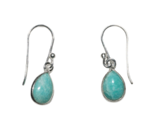 Naložite sliko v pregledovalnik galerije, srebrni zenski uhani 925 amazonit zenski nakit nakit uhani srebro 925 uhani iz kristalov amazonit uhani podragi kamni modni nakit kristali kristalni uhani amazonit uhancki