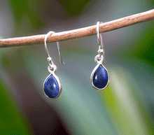 Naložite sliko v pregledovalnik galerije, srebrni zenski uhani 925 lapis lazuli zenski nakit nakit uhani srebro 925 uhani iz kristalov lapis lazuli uhani podragi kamni modni nakit kristali kristalni uhani lapis lazuli uhancki