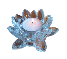 Naložite sliko v pregledovalnik galerije, svečnik lotus svecnik iz stekla svecnik kristalno steklo lotus