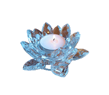 Naložite sliko v pregledovalnik galerije, svečnik lotus svecnik iz stekla svecnik kristalno steklo lotus