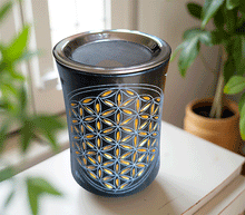 Naložite sliko v pregledovalnik galerije, kadilnica stojalo za kadila gorilnik za kadila svecnik z merezico za kadila milni kamen roza zivljenja