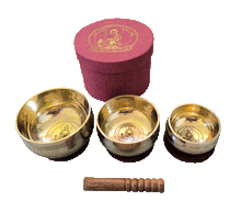 Naložite sliko v pregledovalnik galerije, tibetanska pojoča posoda pojoča skleda tibetanska pojoca posoda glasbila instrumenti zvocna kopel tibetanska pojoca skleda tri set buda buddha